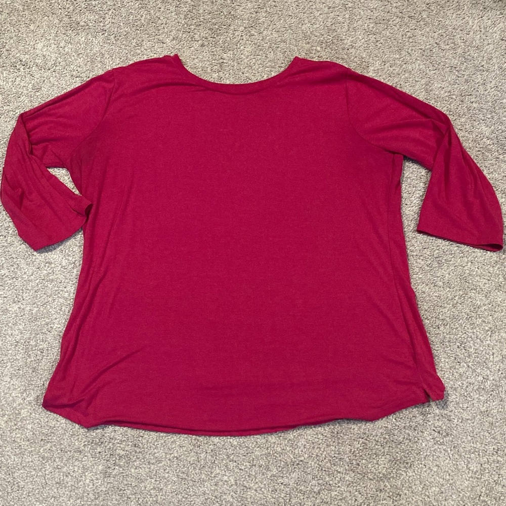 Bobbie Brooks Women's Long Sleeve Top - Deep pink